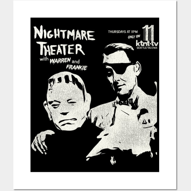 Nightmare Theater with Warren & Frankie Seattle Horror Hosts Wall Art by darklordpug
